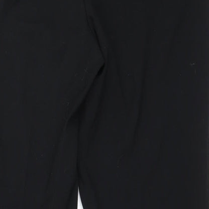 Marks and Spencer Womens Black  Polyester Trousers  Size 12 L28.5 in Regular
