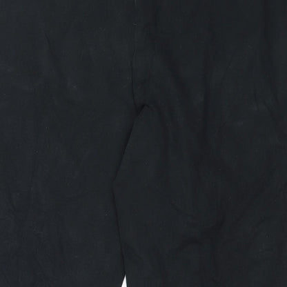 Preworn Womens Black  Cotton Cropped Trousers Size L L21 in Regular