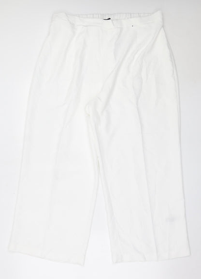 Womens UK Size 36 in Marks and Spencer Regular Fit  White Trousers