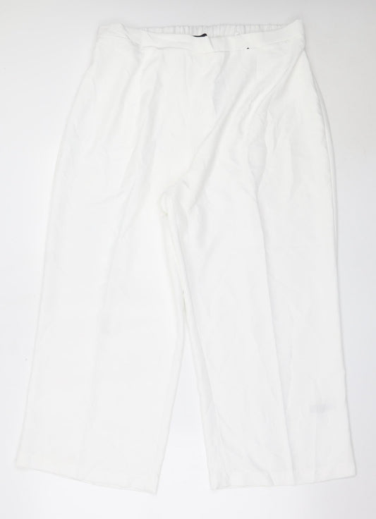 Womens UK Size 36 in Marks and Spencer Regular Fit  White Trousers