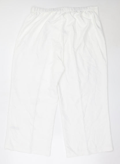 Womens UK Size 36 in Marks and Spencer Regular Fit  White Trousers