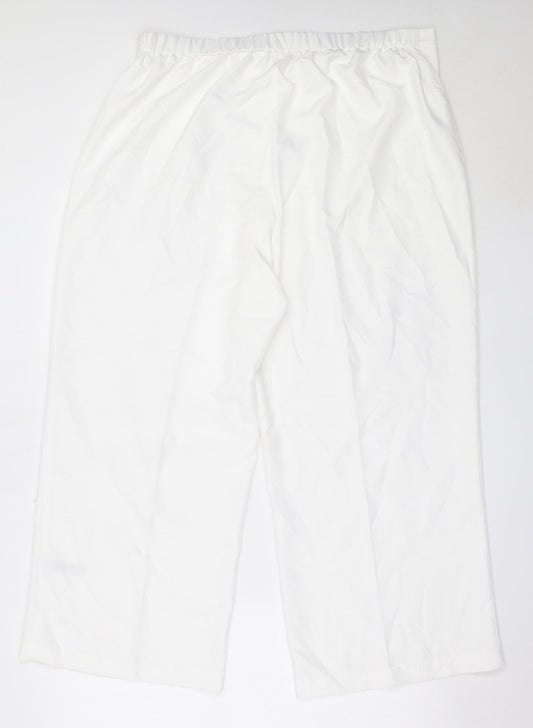 Womens UK Size 36 in Marks and Spencer Regular Fit  White Trousers