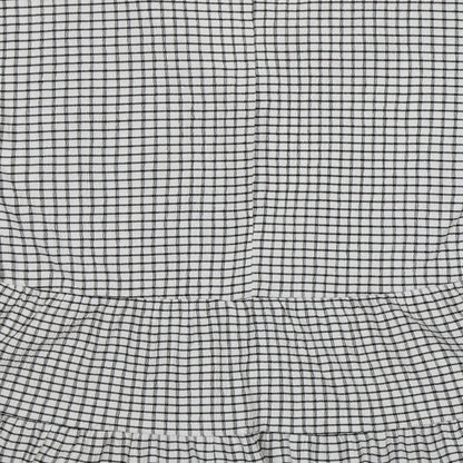 F&F Womens Multicoloured Check Polyester Basic Blouse Size 10 V-Neck