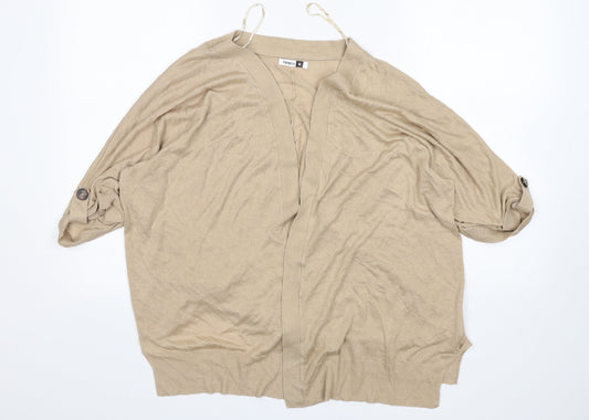 Womens UK Size 12 Pep&Co Beige Cardigan Jumper