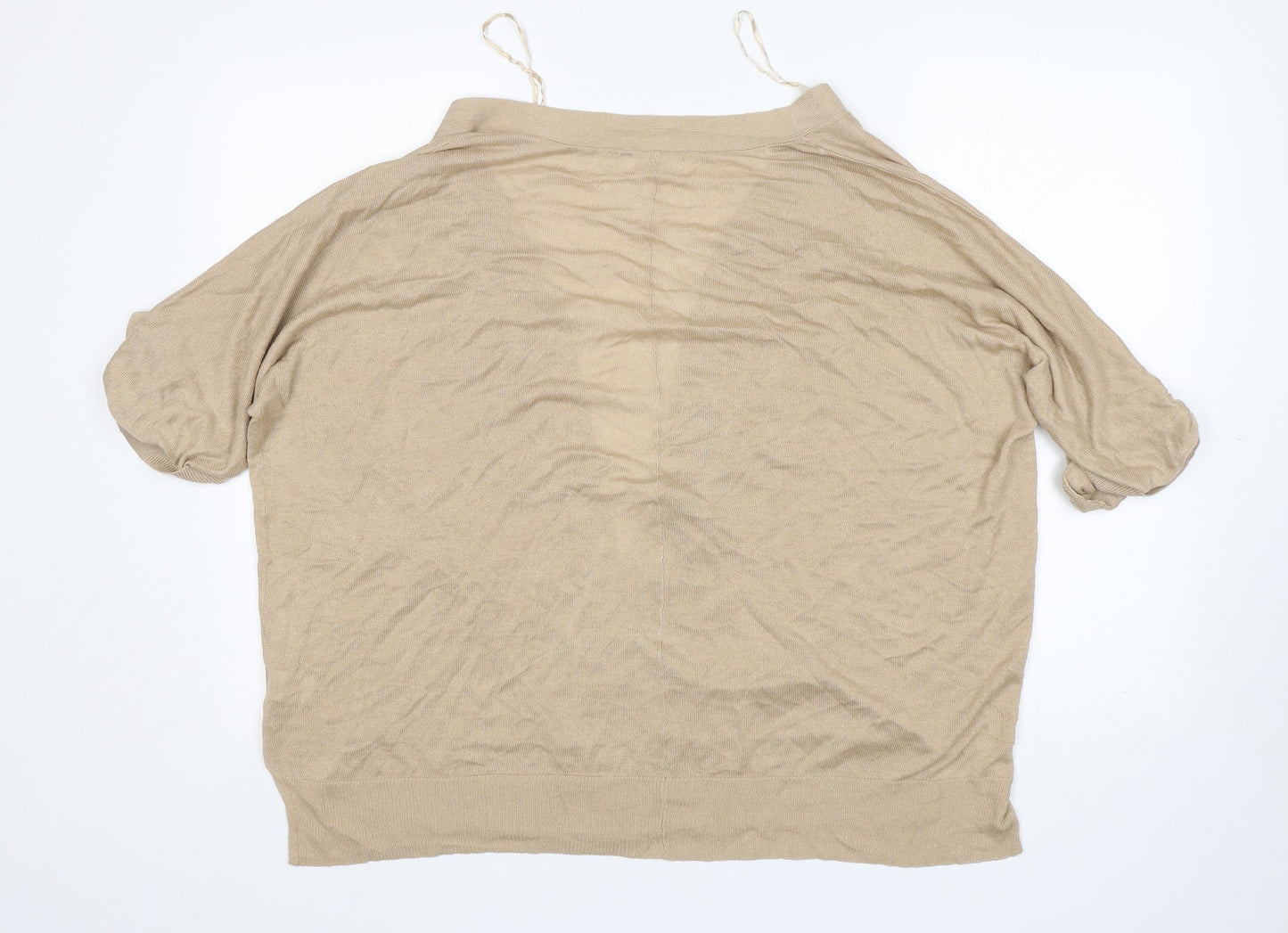Womens UK Size 12 Pep&Co Beige Cardigan Jumper