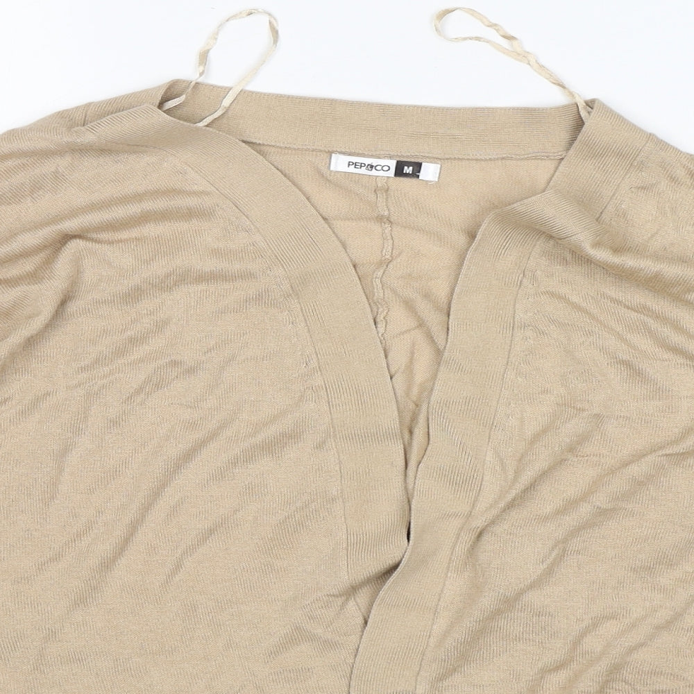 Womens UK Size 12 Pep&Co Beige Cardigan Jumper