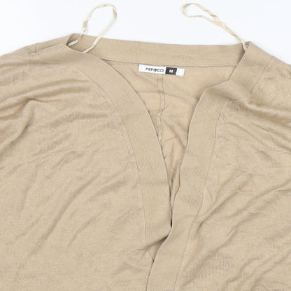 Womens UK Size 12 Pep&Co Beige Cardigan Jumper