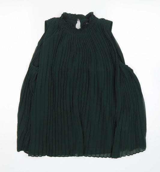 Womens UK Size 10 New Look Green Basic Blouse