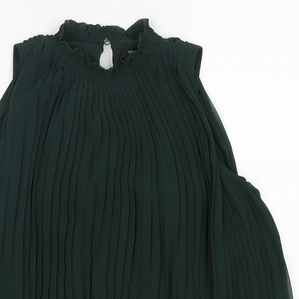 Womens UK Size 10 New Look Green Basic Blouse