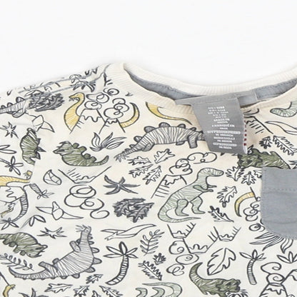 James Archer Boys Multicoloured  Cotton Basic T-Shirt Size 9-12 Months Round Neck  - Dinosaur Print