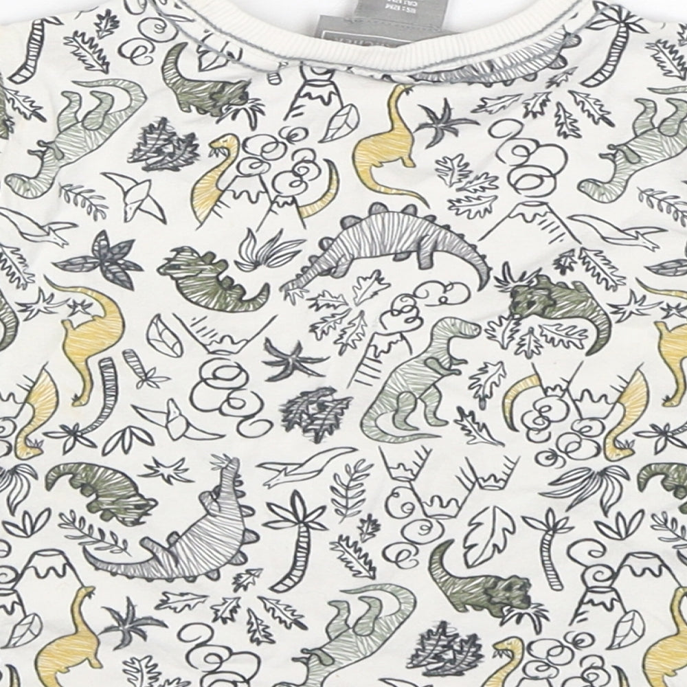 James Archer Boys Multicoloured  Cotton Basic T-Shirt Size 9-12 Months Round Neck  - Dinosaur Print
