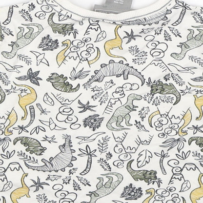 James Archer Boys Multicoloured  Cotton Basic T-Shirt Size 9-12 Months Round Neck  - Dinosaur Print