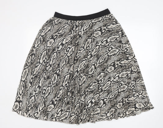 Papaya Womens Multicoloured Animal Print Polyester A-Line Skirt Size 12