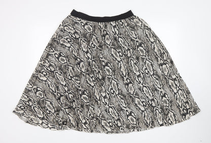 Papaya Womens Multicoloured Animal Print Polyester A-Line Skirt Size 12