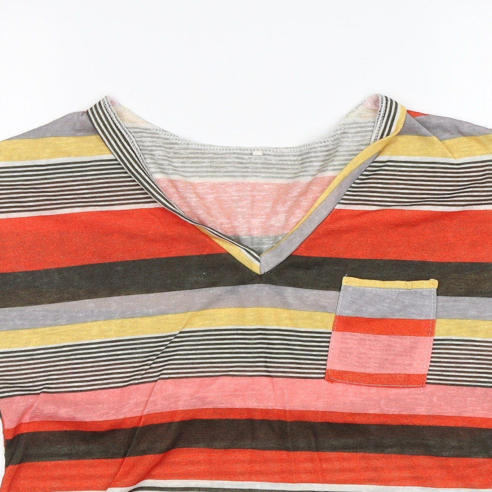 Womens UK Size XL Preworn Multicoloured Basic T-Shirt