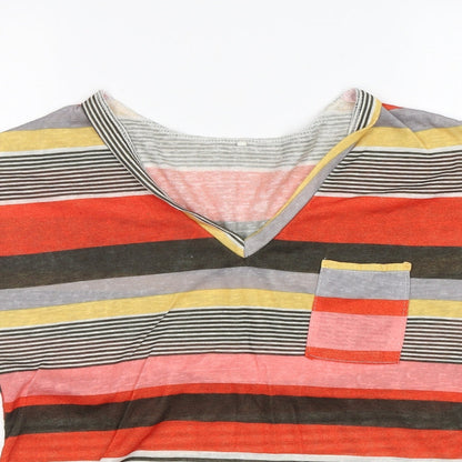 Womens UK Size XL Preworn Multicoloured Basic T-Shirt