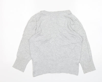 Womens UK Size 12 Topshop Grey Cardigan Jumper