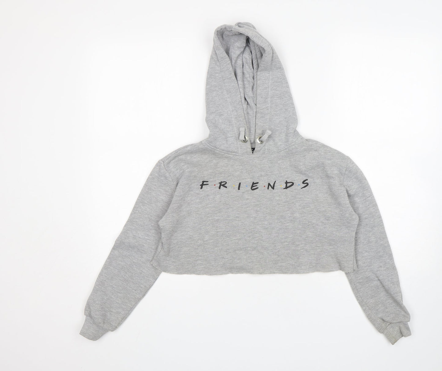 New Look Girls Grey  Cotton Pullover Hoodie Size 9 Years   - Friends