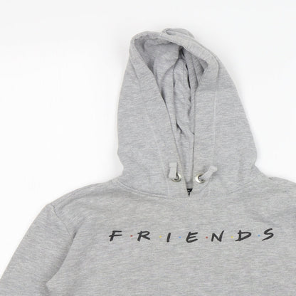 New Look Girls Grey  Cotton Pullover Hoodie Size 9 Years   - Friends