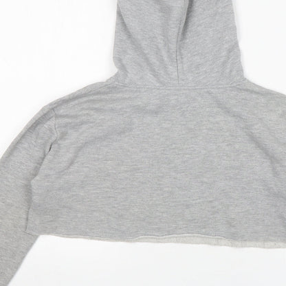 New Look Girls Grey  Cotton Pullover Hoodie Size 9 Years   - Friends