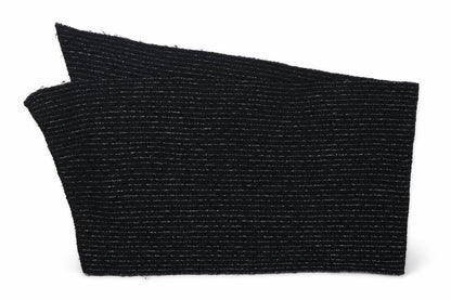 Front view of Preworn women’s black striped shawl/wrap