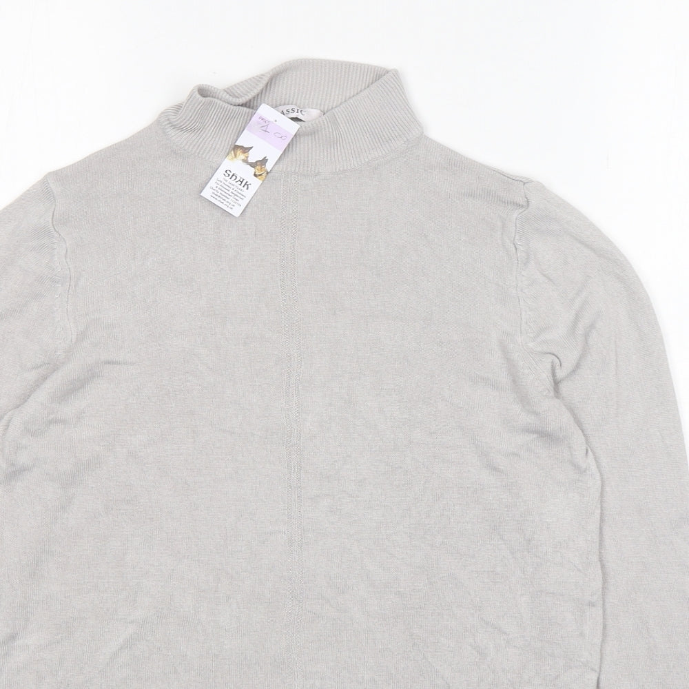 Womens UK Size 10 M&S Grey Pullover Jumper