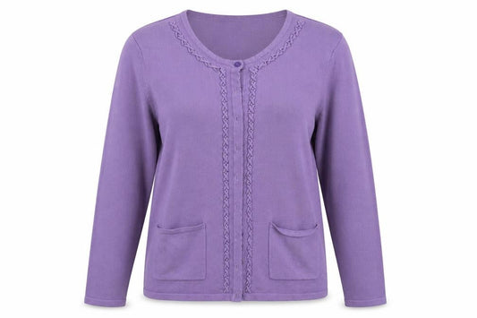 Womens UK Size M BM collection Purple Cardigan Jumper