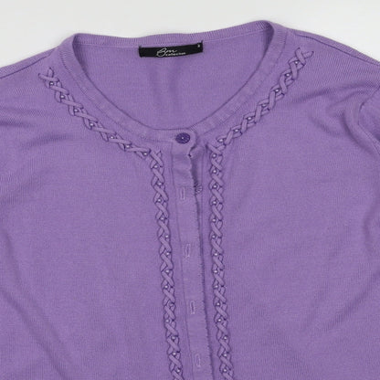 Womens UK Size M BM collection Purple Cardigan Jumper