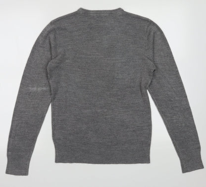 Mens UK Size S Peacocks Grey Pullover Sweatshirt