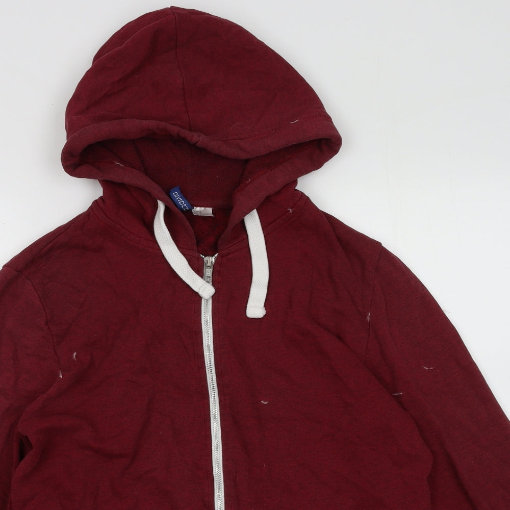 H&M Womens Red  Coir Full Zip Hoodie Size M  Zip