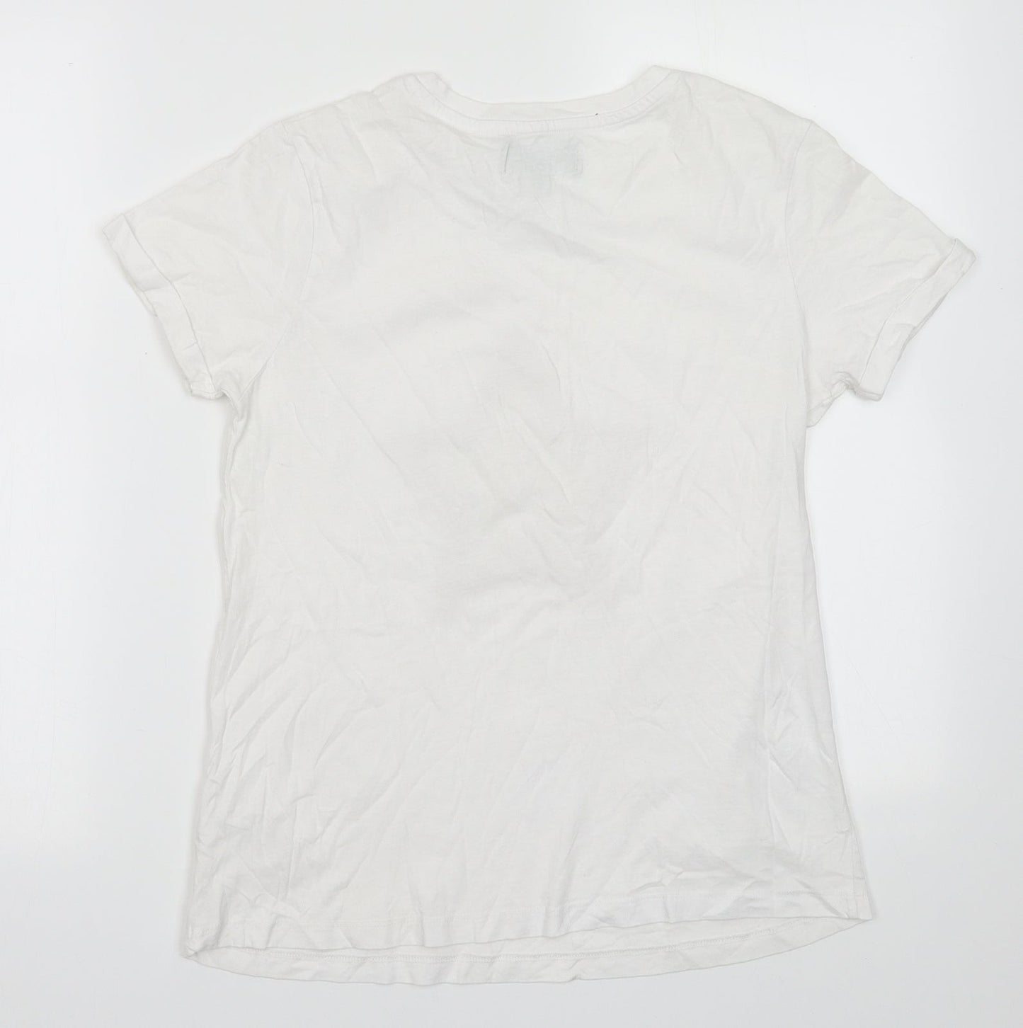 Womens UK Size 10 Paramour White Basic T-Shirt