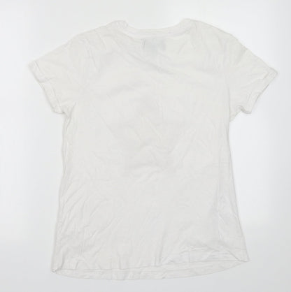 Womens UK Size 10 Paramour White Basic T-Shirt