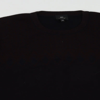DG Prestige Mens Blue Argyle/Diamond Wool Pullover Sweatshirt Size 2XL