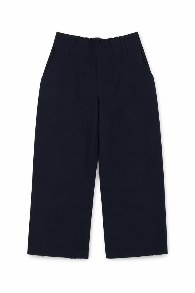 Front view of Marks & Spencer boys’ blue polyester capri trousers, size 2-3, years regular