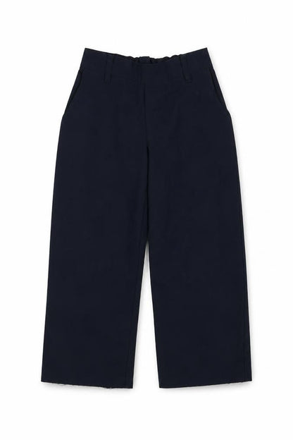 Front view of Marks & Spencer boys’ blue polyester capri trousers, size 2-3, years regular