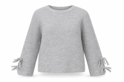 Front view of Easy Care women’s grey acrylic sweatshirt, size L, pullover