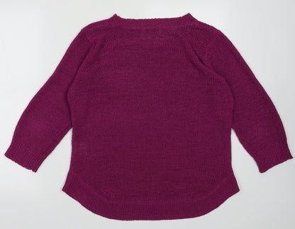 originals Womens Purple  Acrylic Pullover Sweatshirt Size M  Pullover