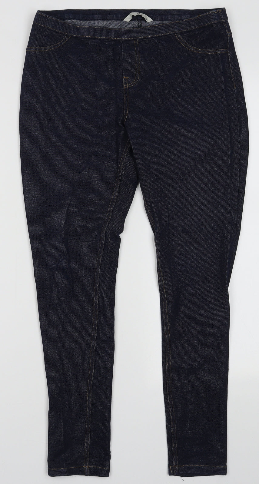 Womens UK Size 10 sainsburys Regular Fit Jegging Blue Trousers