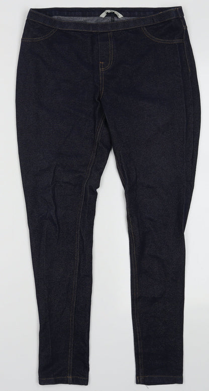 Womens UK Size 10 sainsburys Regular Fit Jegging Blue Trousers