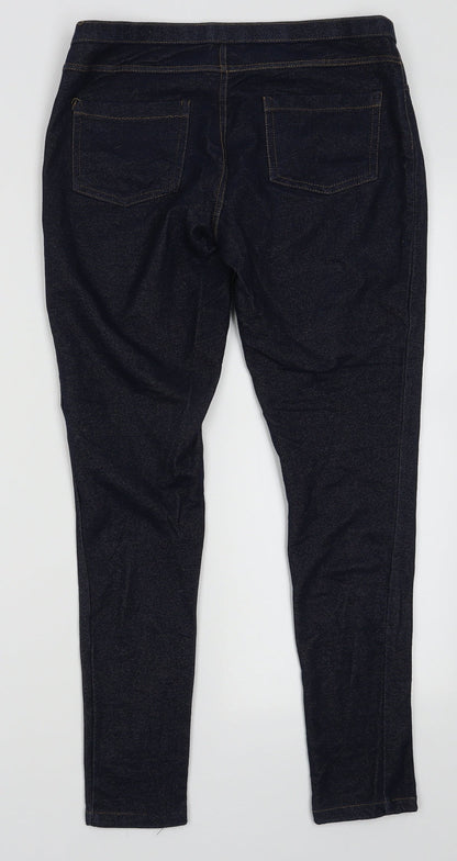 Womens UK Size 10 sainsburys Regular Fit Jegging Blue Trousers