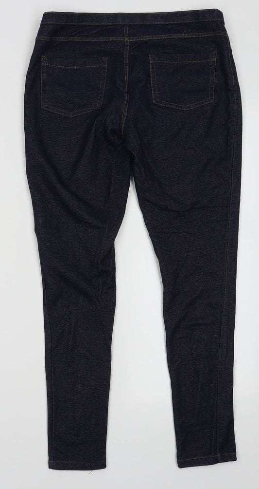 sainsburys Womens Blue  Cotton Jegging Trousers Size 10 L28 in Regular