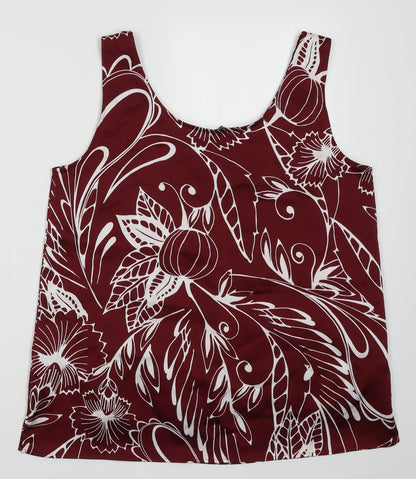 Womens UK Size 12 Marks and Spencer Red Basic Tank