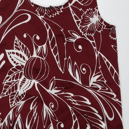 Womens UK Size 12 Marks and Spencer Red Basic Tank