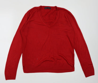 Womens UK Size 12 Marks and Spencer Red Pullover Sweatshirt