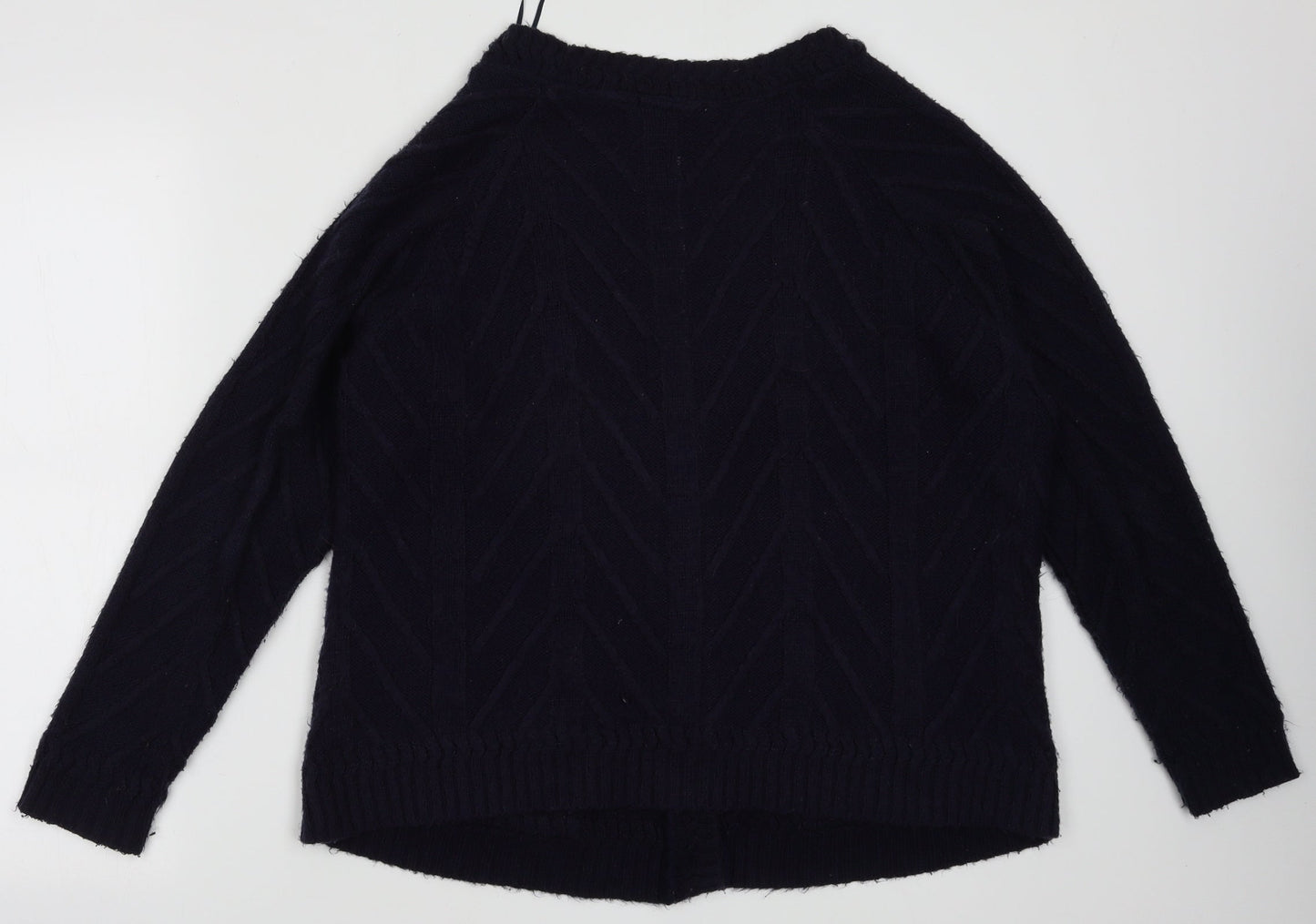 Womens UK Size S Preworn Blue Cardigan Jumper