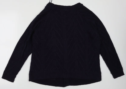 Womens UK Size S Preworn Blue Cardigan Jumper
