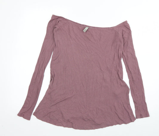 Womens UK Size 10 ASOS Purple Basic T-Shirt