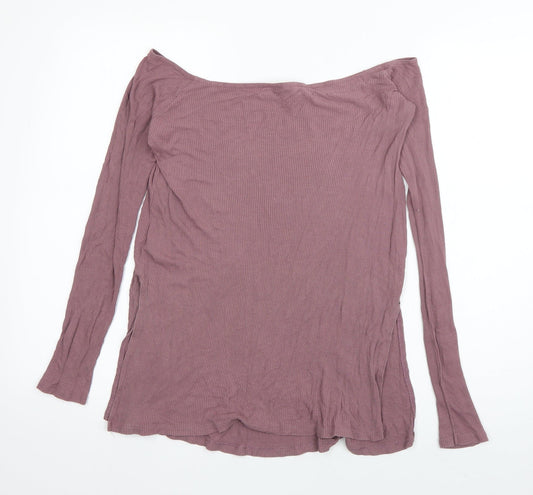 Womens UK Size 10 ASOS Purple Basic T-Shirt