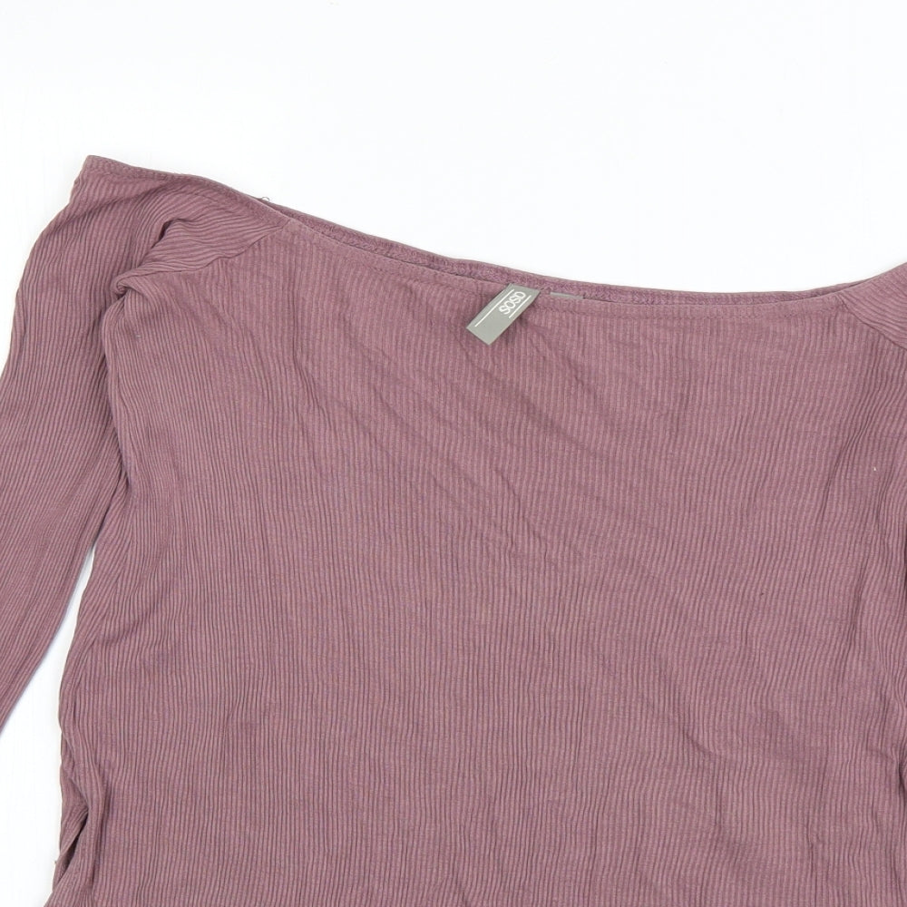 Womens UK Size 10 ASOS Purple Basic T-Shirt
