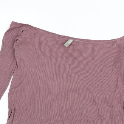 Womens UK Size 10 ASOS Purple Basic T-Shirt